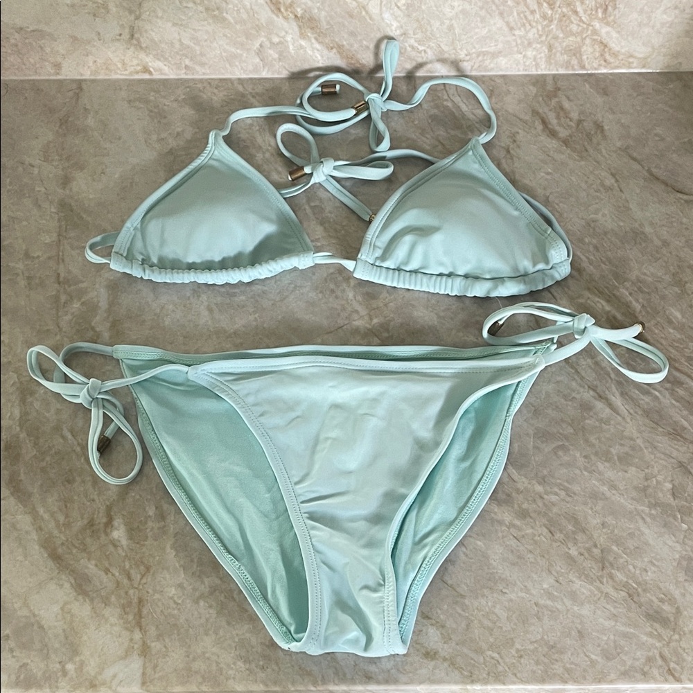 Forever 21 Light Mint Green String Bikini! Top: SMALL Bottom: Medium